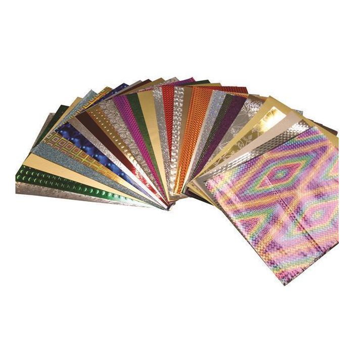 Bumper Metallic Textured Card Assortment - Pack of 30