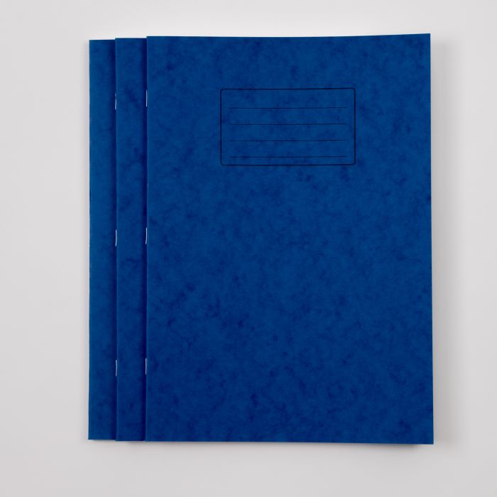A4 Tinted Exercise Book Blue Pages 10mm Square- Blue Pk10