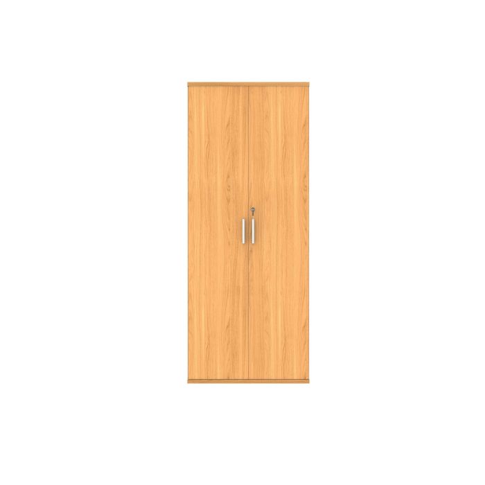 Steel Handle Lockable Storag Cupboard H1980mm - Beech Steel Handle Lockable Storag Cupboard H1980mm - Beech