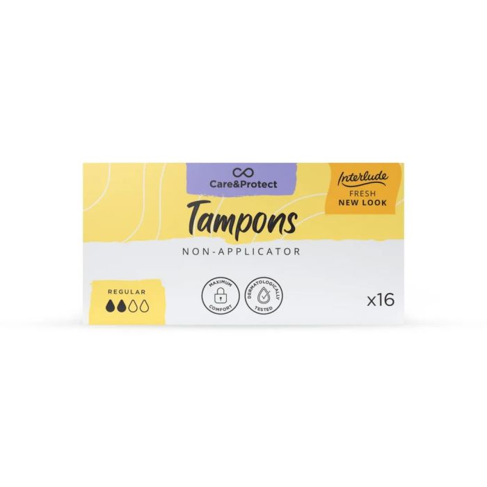 Care and Protect Regular Non Applicator Tampons - Pack of 16