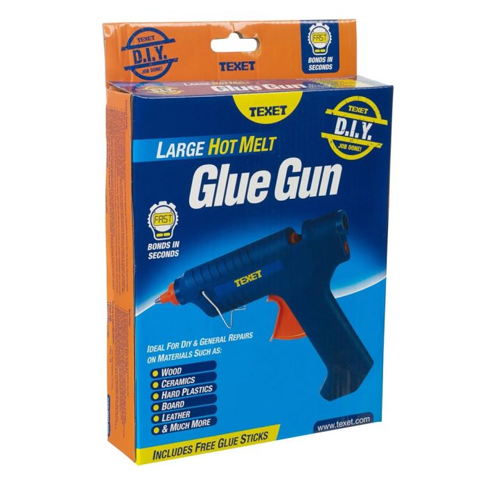 TEXET Large Hot Melt Glue Gun - Pack of 10