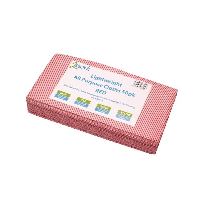 All Purpose Cloths - Red - Pack of 50