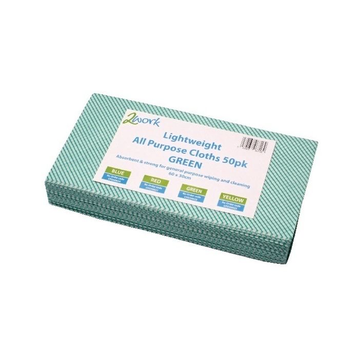 All Purpose Cloths - Green - Pack of 50 All Purpose Cloths - Green - Pack of 50