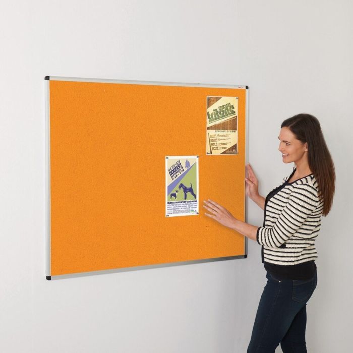 ColourPlus Vibrant Noticeboard Aluminium Frame 1200 x 1500mm - Orange ColourPlus Vibrant Noticeboard Aluminium Frame 1200 x 1500mm - Orange