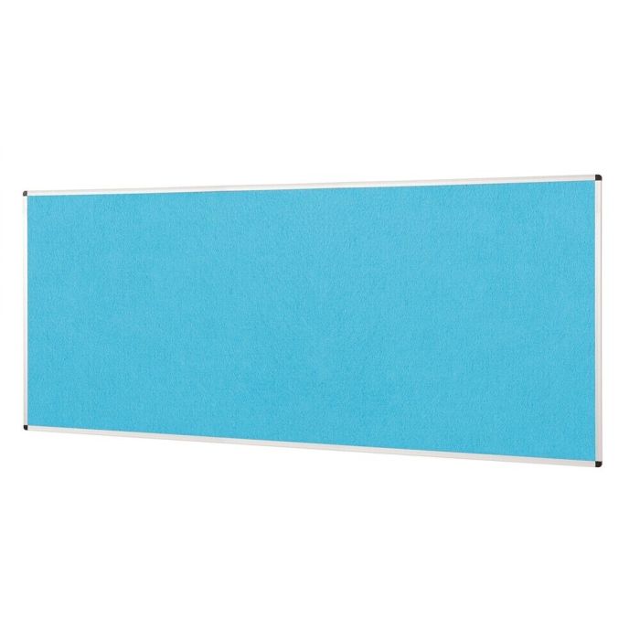 ColourPlus Vibrant Noticeboard Aluminium Frame 1200 x 2400mm - Cyan