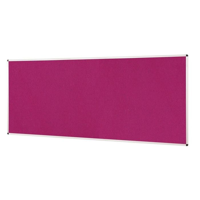 ColourPlus Vibrant Noticeboard Aluminium Frame 1200 x 2400mm - Magenta