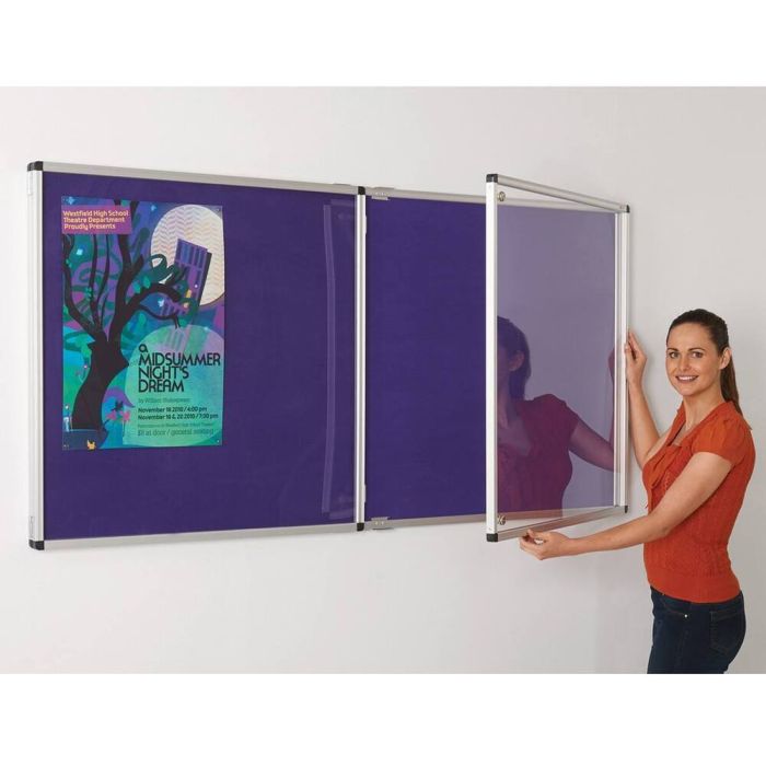 ColourPlus Vibrant Tamperproof Noticeboard Aluminium Frame 1200 x 2400mm - Purple ColourPlus Vibrant Tamperproof Noticeboard Aluminium Frame 1200 x 2400mm - Purple