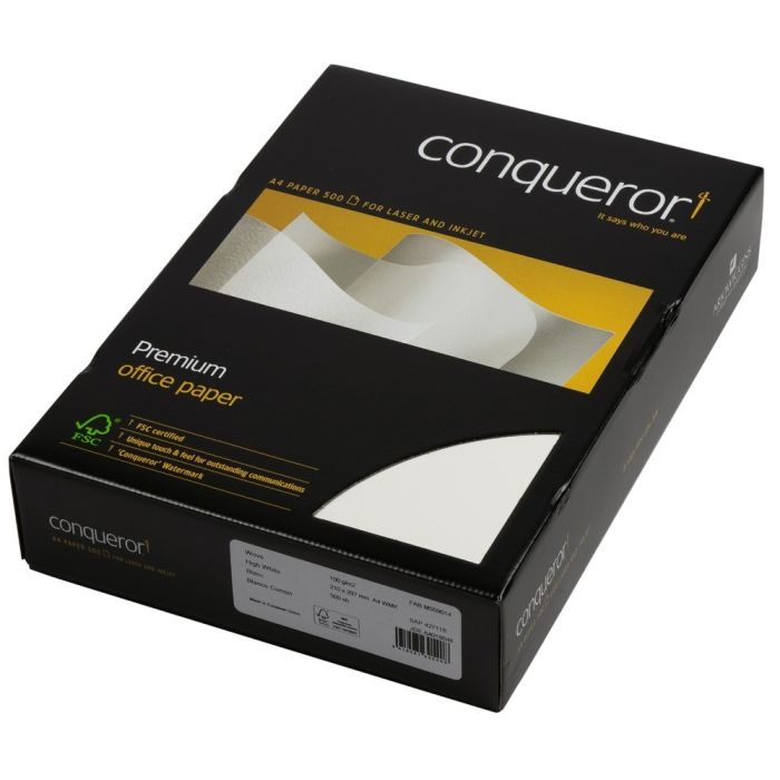 Conqueror Wove A4 100gsm High White - Pack of 500 Conqueror Wove A4 100gsm High White - Pack of 500