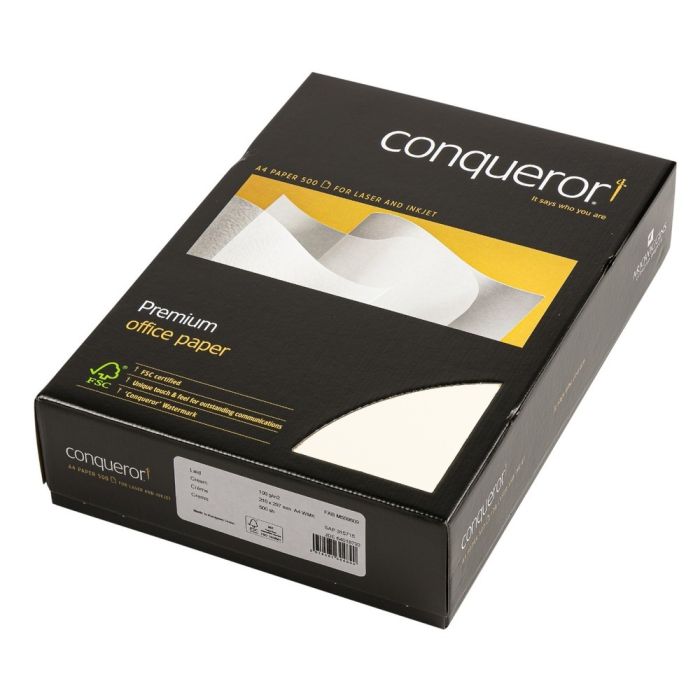 Conqueror Laid A4 100gsm Cream - Pack of 500 Conqueror Laid A4 100gsm Cream - Pack of 500
