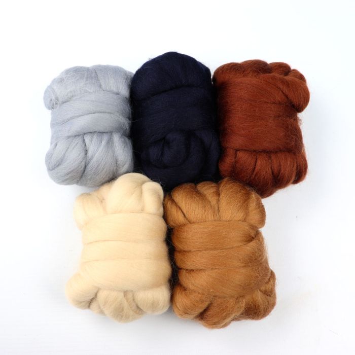 Multicultural Wool Hair - Pack of 5 Multicultural Wool Hair - Pack of 5