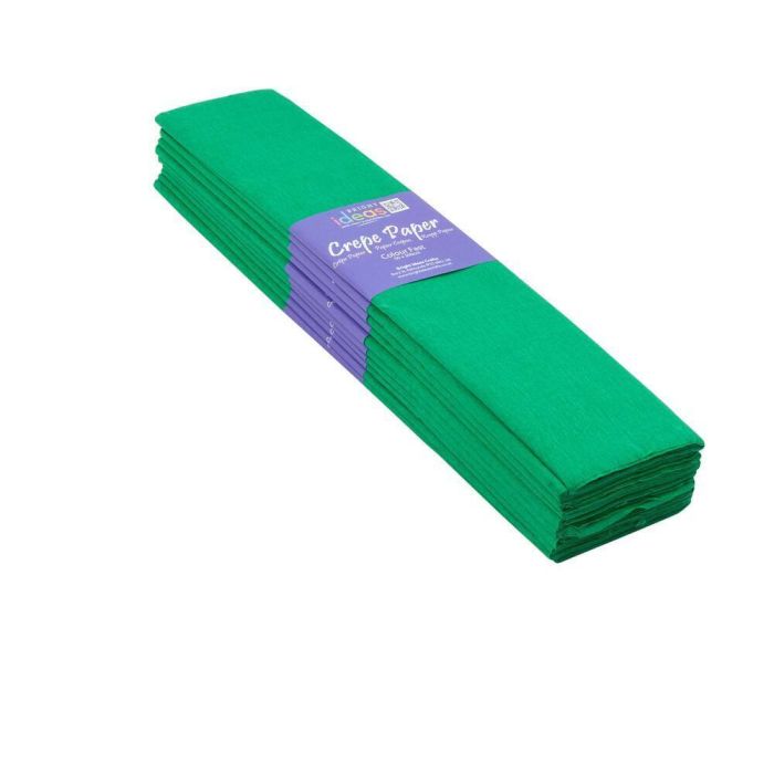 Crepe Paper Non-Bleed 50cm x 3m - Dark Green - Pack of 10
