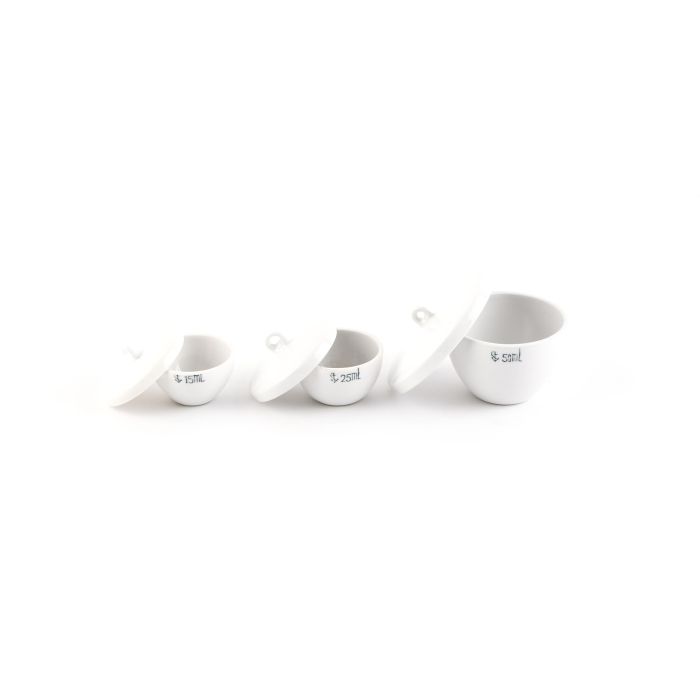 Porcelain Crucible with Lid - Squat Form - 50ml Porcelain Crucible with Lid - Squat Form - 50ml