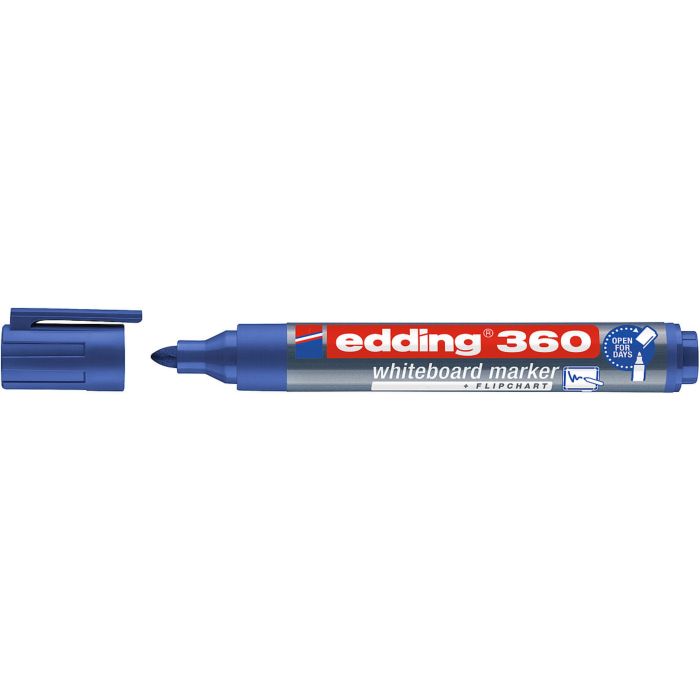 edding 360 Whiteboard Marker - Blue - Pack of 10 edding 360 Whiteboard Marker - Blue - Pack of 10