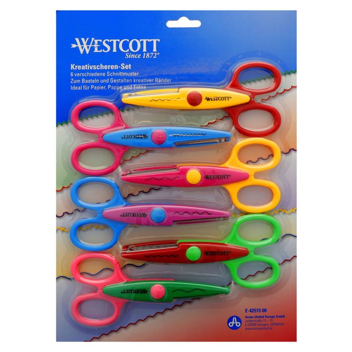 Westcott Crazy Cut Scissors. Pack of 6 Westcott Crazy Cut Scissors. Pack of 6