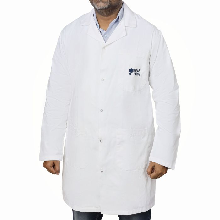 Philip Harris Unisex Lab Coat - White - Small