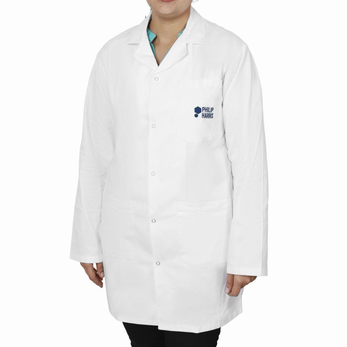Philip Harris Unisex Lab Coat - White - Large Philip Harris Unisex Lab Coat - White - Large