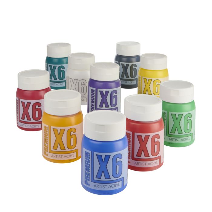 X6 Premium Acryl Acrylic Colour Mixing Set