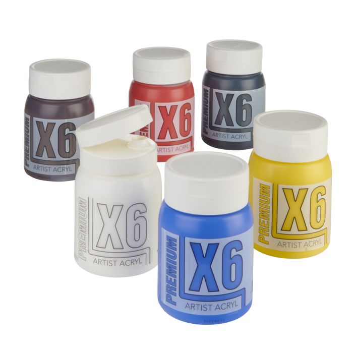 X6 Premium Acryl 500ml - Assorted Set X6 Premium Acryl 500ml - Assorted Set