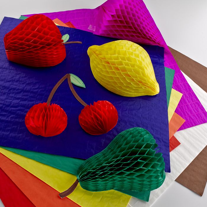 Honeycomb Paper 330 x 400mm - Blue Honeycomb Paper 330 x 400mm - Blue