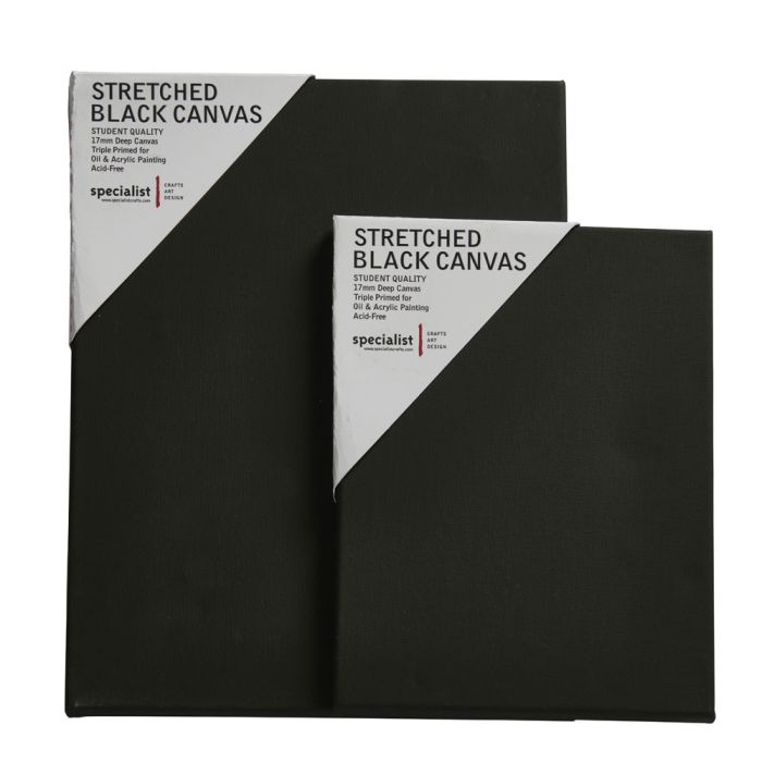 Specialist Crafts Student Stretched Canvas - Black