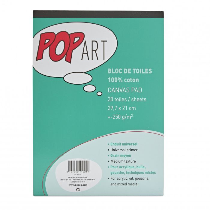 Pebeo Pop Art Cotton Canvas Pad - A4