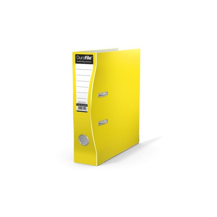DuraFile Lever Arch File A4 - Yellow - Pack of 10