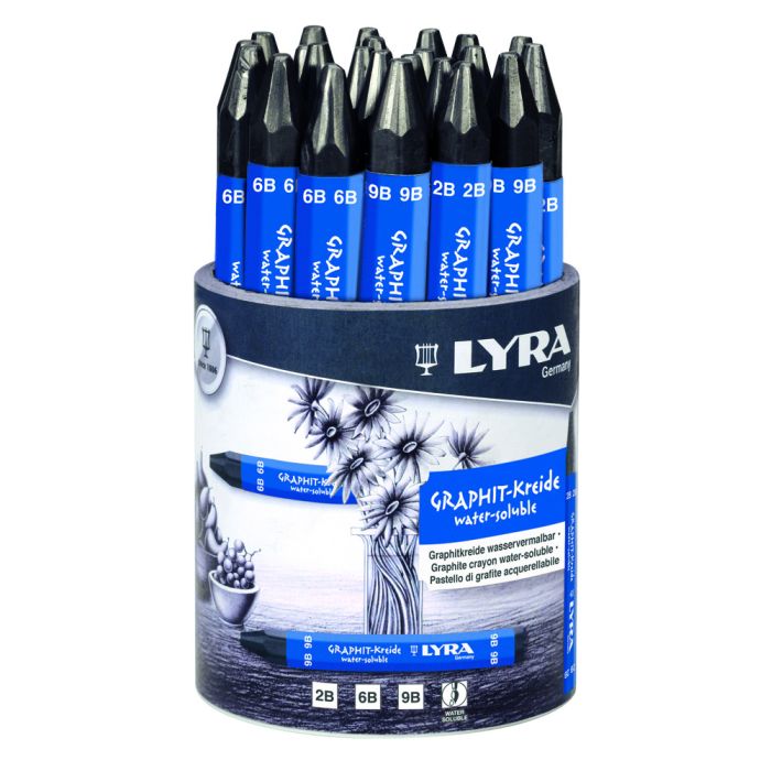 Lyra Graphite Water Soluble Sticks - Assorted. Pack of 24 Lyra Graphite Water Soluble Sticks - Assorted. Pack of 24