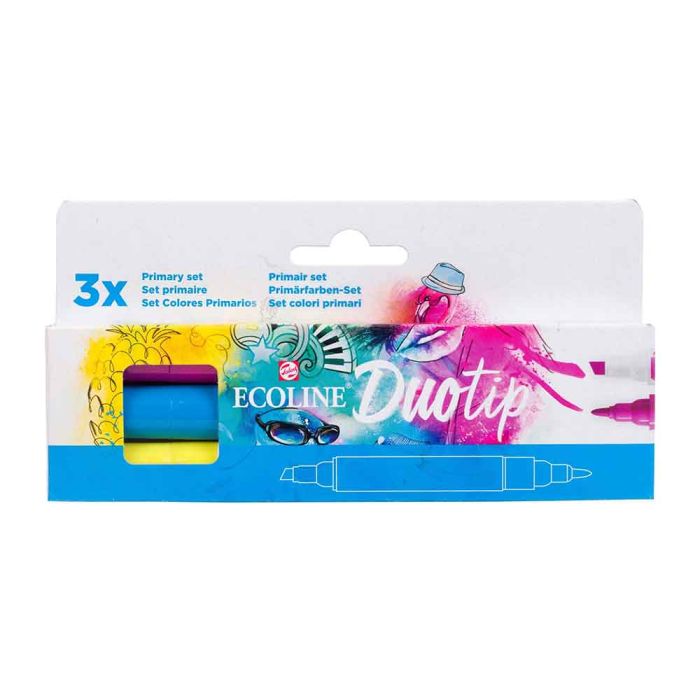 Ecoline Duotip Marker Set Primary | 3 Colours Ecoline Duotip Marker Set Primary | 3 Colours