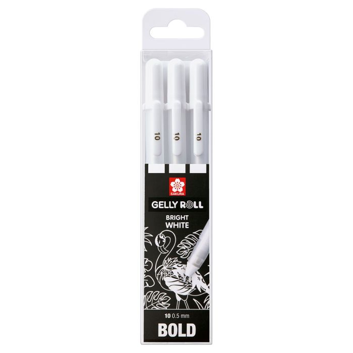 Sakura Gelly Roll Set Bright White Bold Set of 3 Sakura Gelly Roll Set Bright White Bold Set of 3