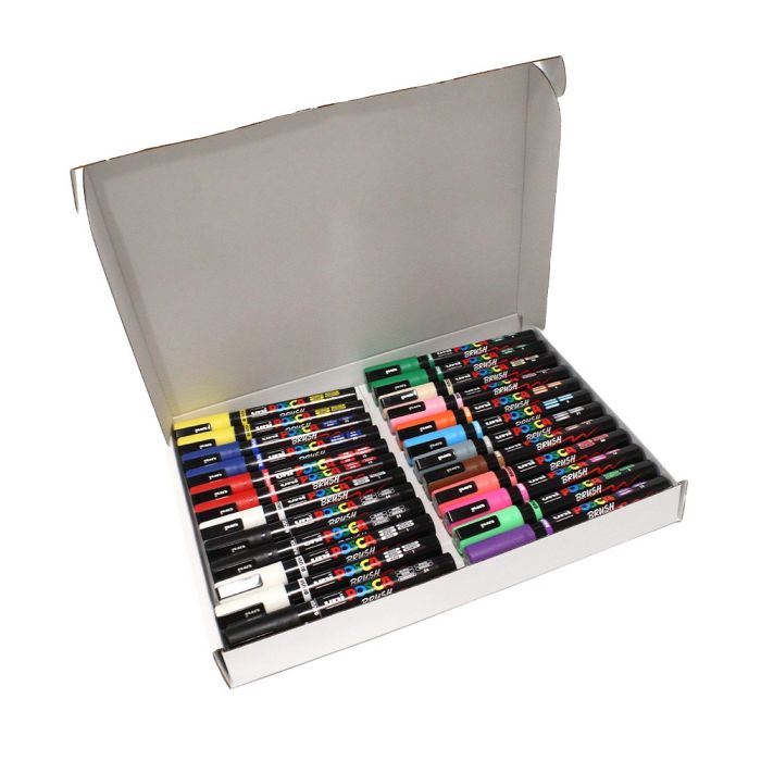 Posca Brush PC-5M Assorted Bulk Box of 24
