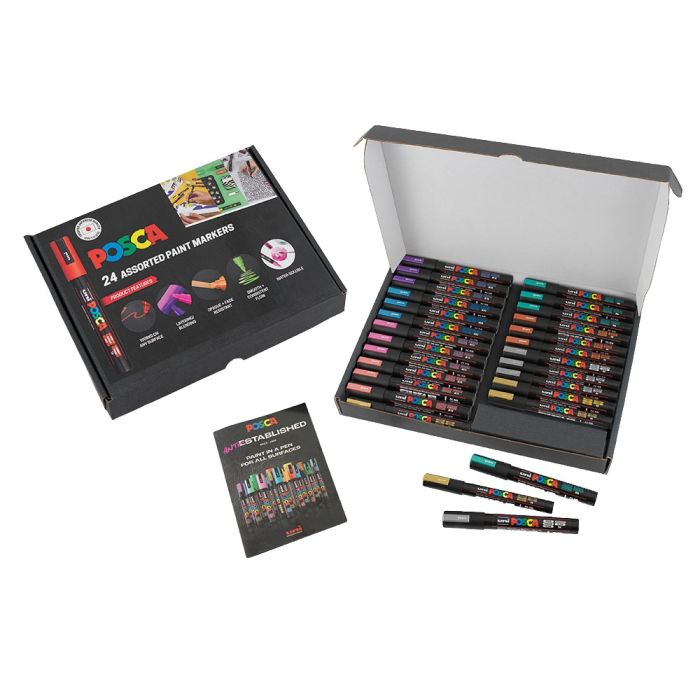 Posca PC Pack of 24 Assorted Metallics