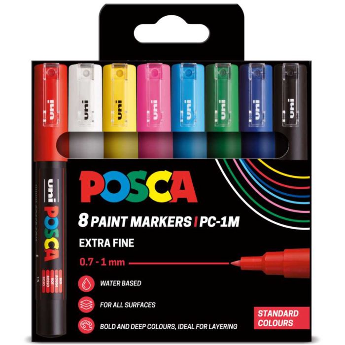 Uni Posca Marker PC-1M 8 Standard Colours