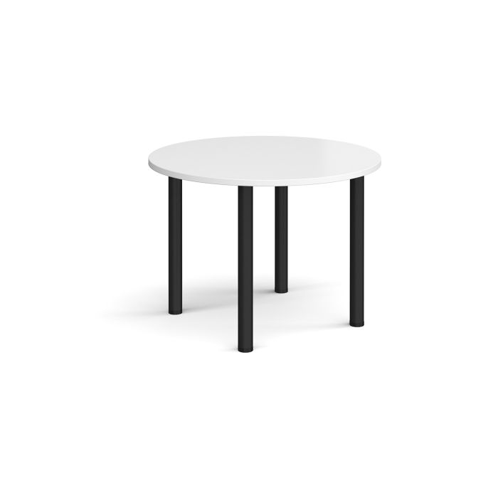 Radial Leg Table dia. 1000mm - White - Black Frame