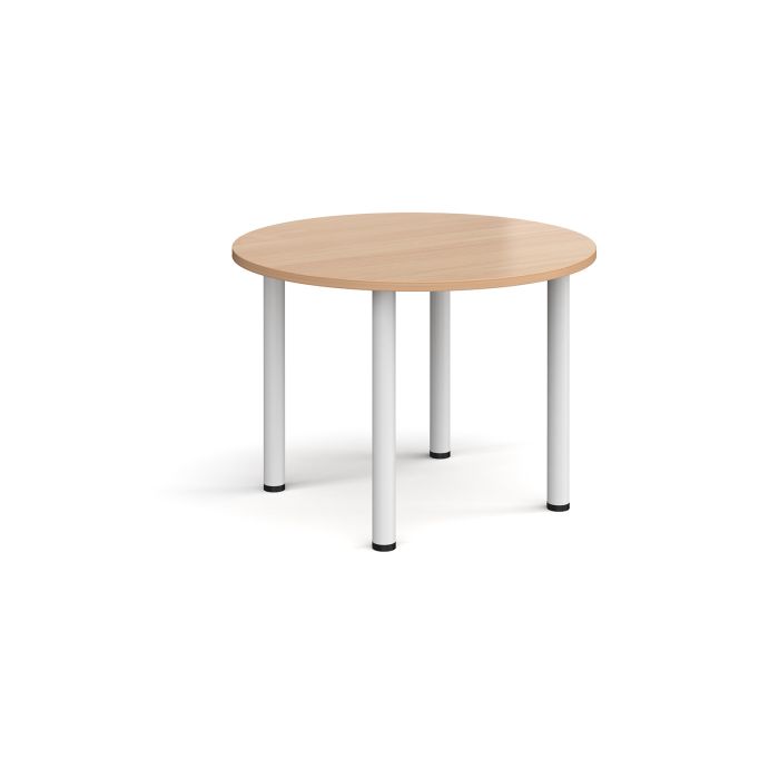Radial Leg Table dia. 1000mm - Beech - White Frame Radial Leg Table dia. 1000mm - Beech - White Frame