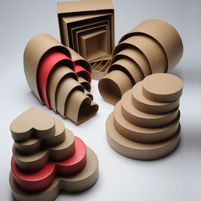 Large Round Boxes. Assorted. Pack of 5 Large Round Boxes. Assorted. Pack of 5