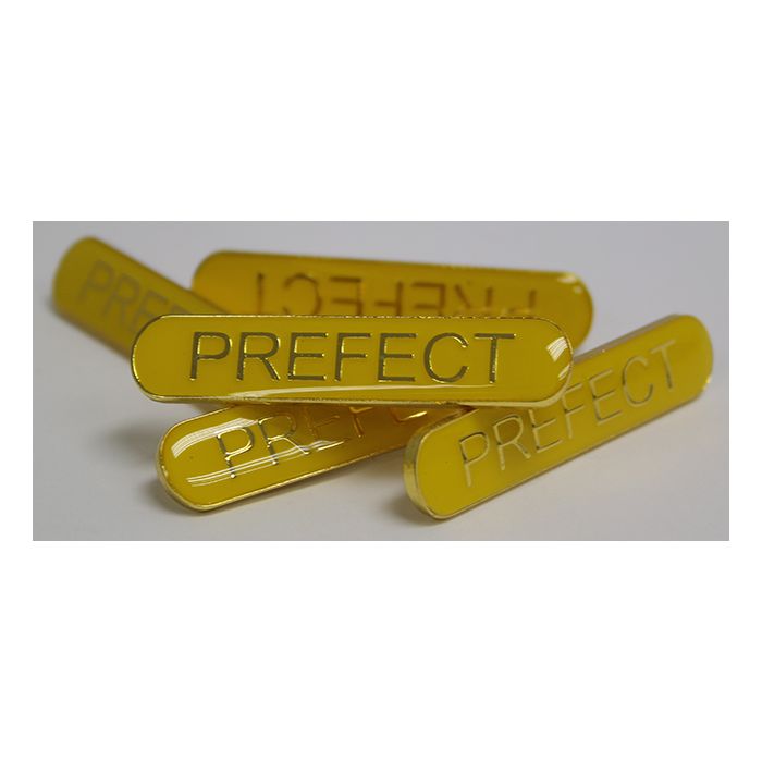 Prefect Bar Badge - Yellow - Pack of 10
