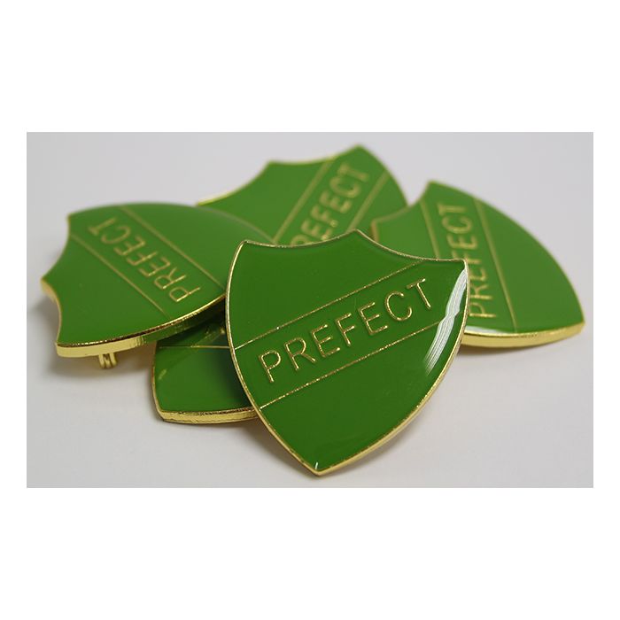Prefect Shield Badge - Green - Pack of 10 Prefect Shield Badge - Green - Pack of 10