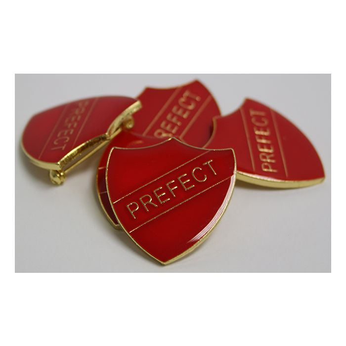 Prefect Shield Badge - Red - Pack of 10