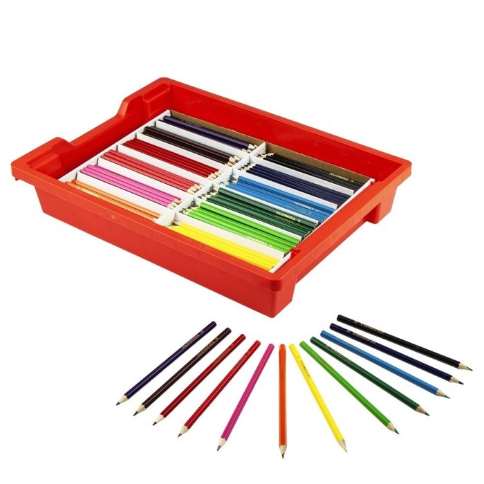 Colouring Pencils Assorted In Class Tray - Pack of 288 Colouring Pencils Assorted In Class Tray - Pack of 288