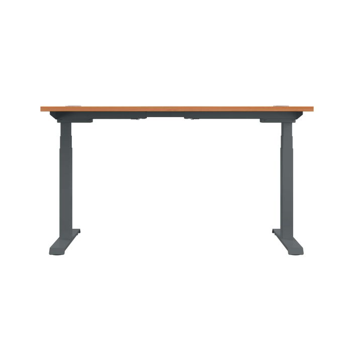 Economy Sit Stand Desk 1400 x 800 mm - Graphite - Beech Economy Sit Stand Desk 1400 x 800 mm - Graphite - Beech