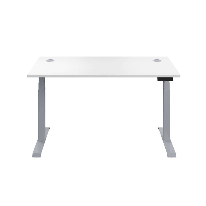 Economy Sit Stand Desk 1400 x 800 mm - Silver - White
