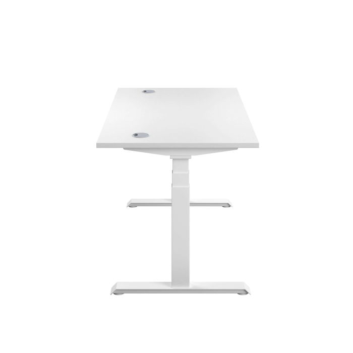 Economy Sit Stand Desk 1400 x 800 mm - White - White Economy Sit Stand Desk 1400 x 800 mm - White - White