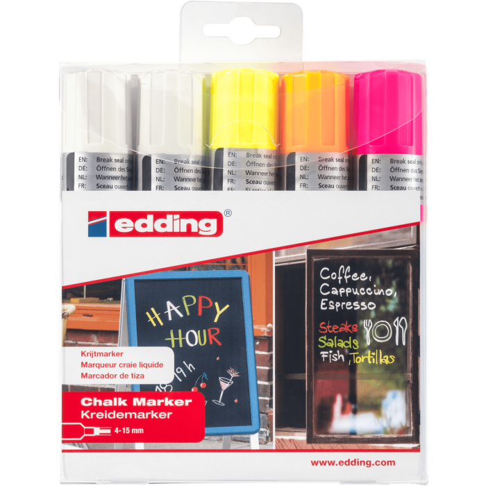 Neo Chalk Markers Set 4090.5 - Pack of 5 Neo Chalk Markers Set 4090.5 - Pack of 5