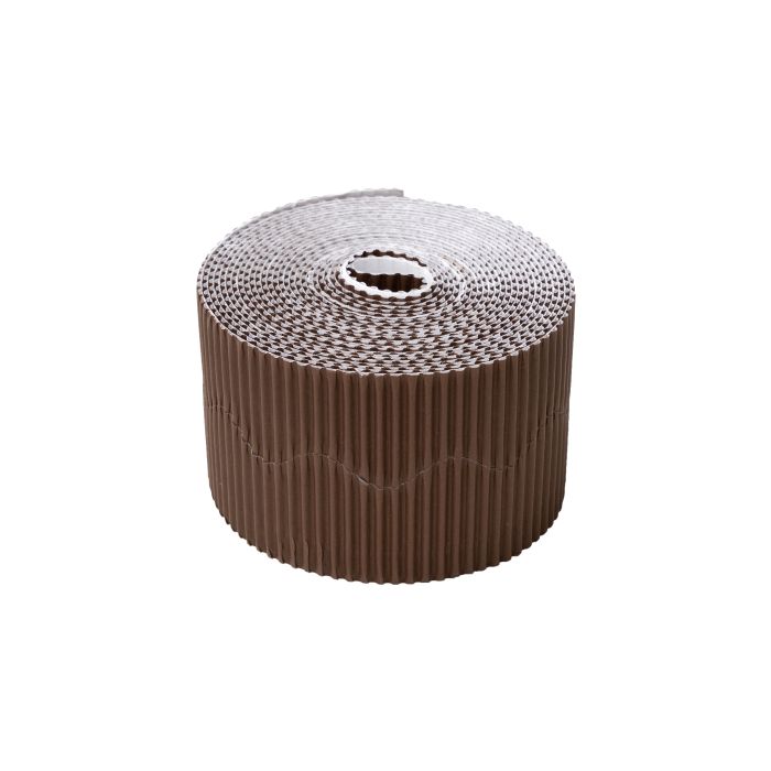 Border-It Corrugated Border Roll 57mmx15m - Warm Brown