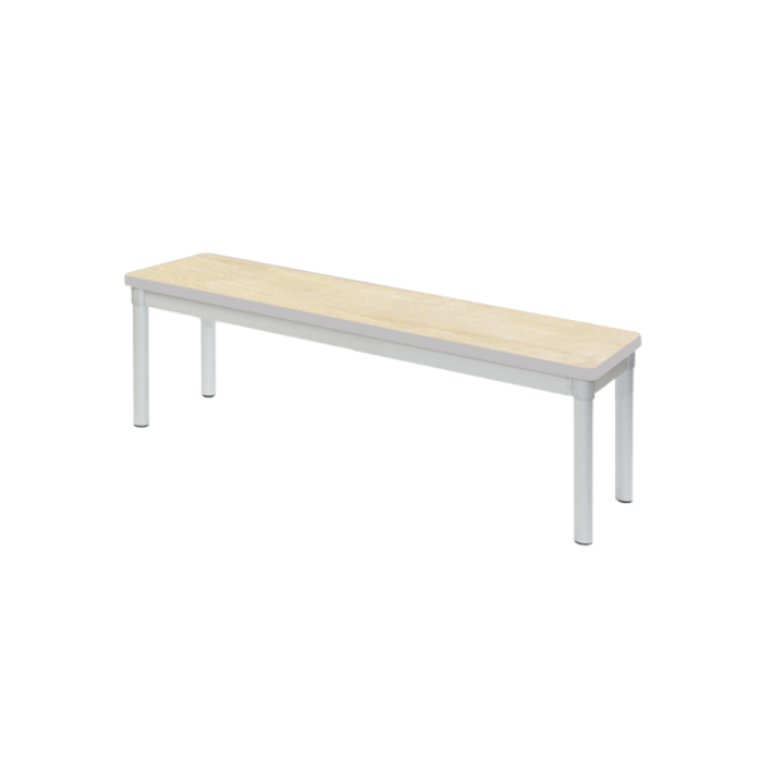 Galt Dining Bench Silver Frame - Maple - L 1200 x W 330 mm