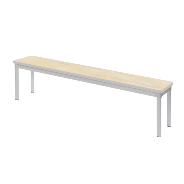 Galt Dining Bench Silver Frame - Maple - L 1600 x W 330 mm
