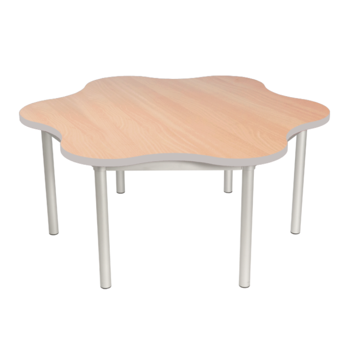 Early Years Daisy Table Silver Frame L1200xW1200mm- Beech