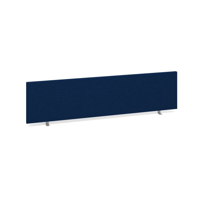Fabric Wrapped Straight Desk Screen W1600mm - Blue
