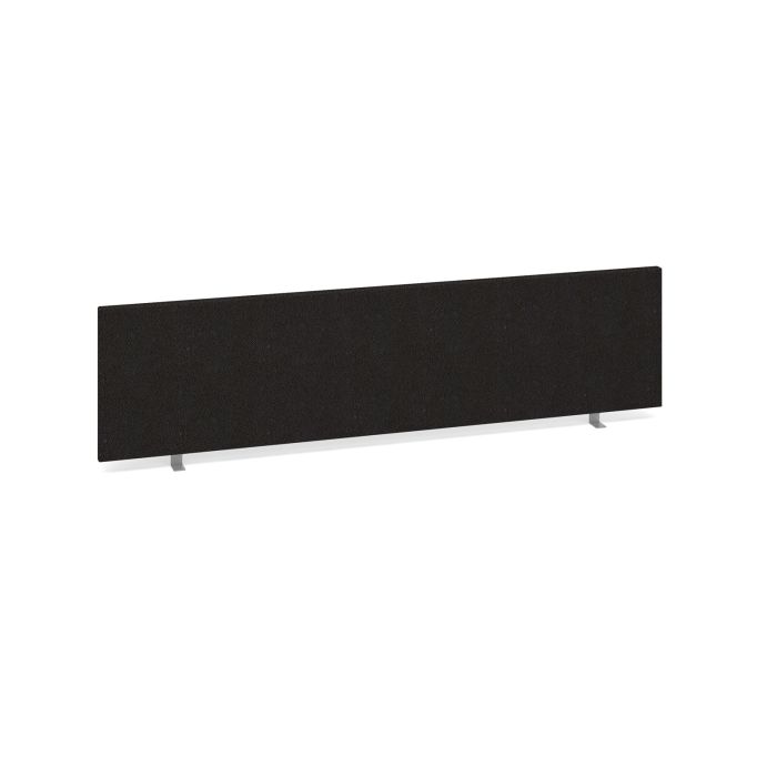 Fabric Wrapped Straight Desk Screen W1600mm - Black