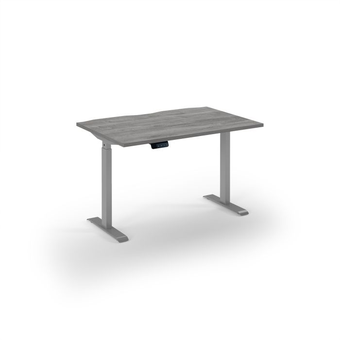 Elev8 Economy Single Motor Sit Stand Desk - Grey Oak - 1200